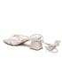 GNIST White Strappy Tie up Block Heel Sandal